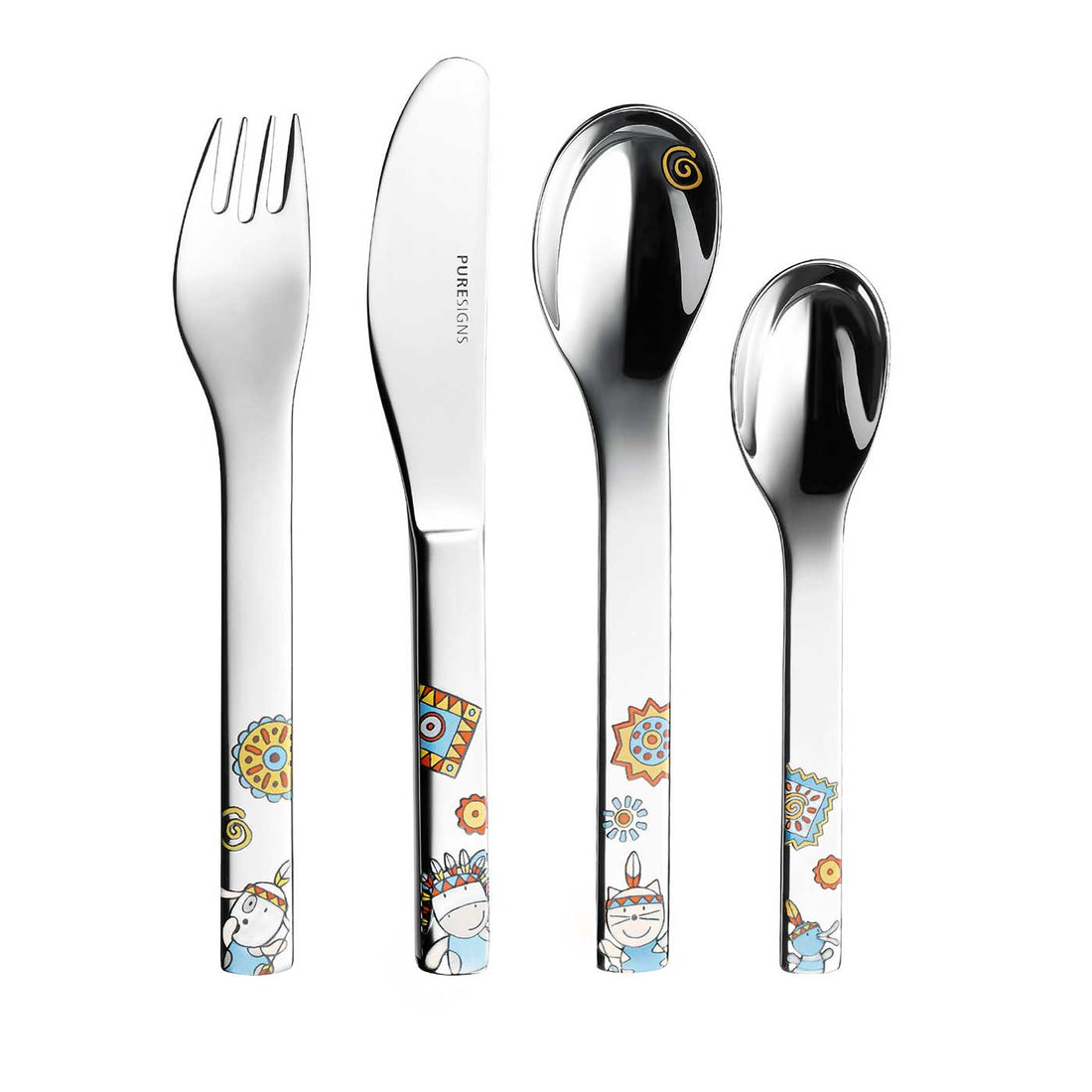 Kinderbesteck 4 - teilig MOEMA mit Gravur -