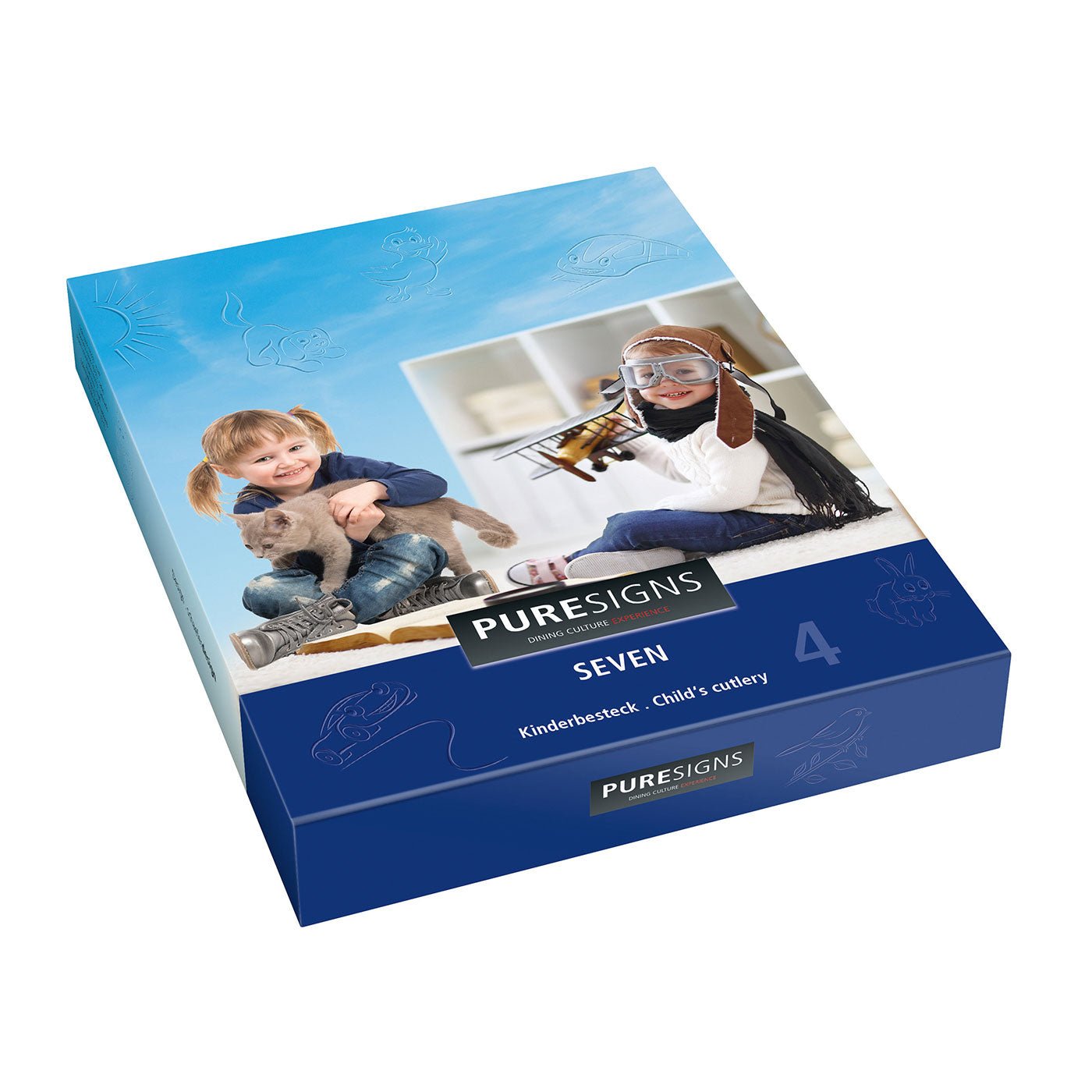 Kinderbesteck 4 - teilig TRIP mit Gravur -