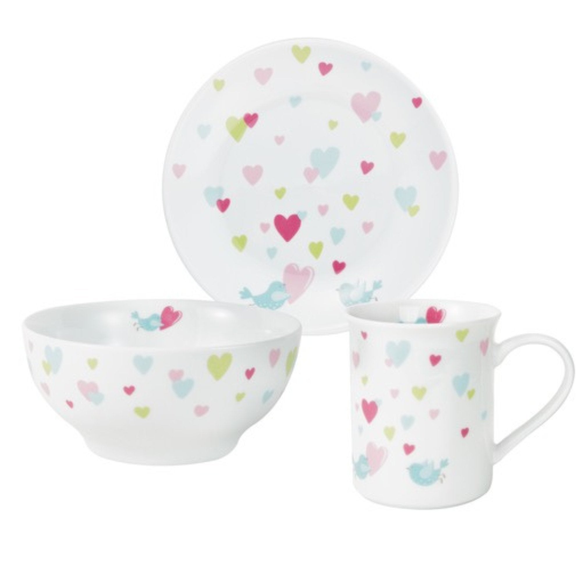 Kindergeschirr Set 7 - teilig CORA mit Gravur -
