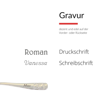Juniorbesteck 4-teilig (poliert) mit Gravur